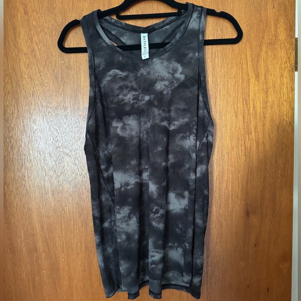 Athleta Women's Black and Gray Tank Top